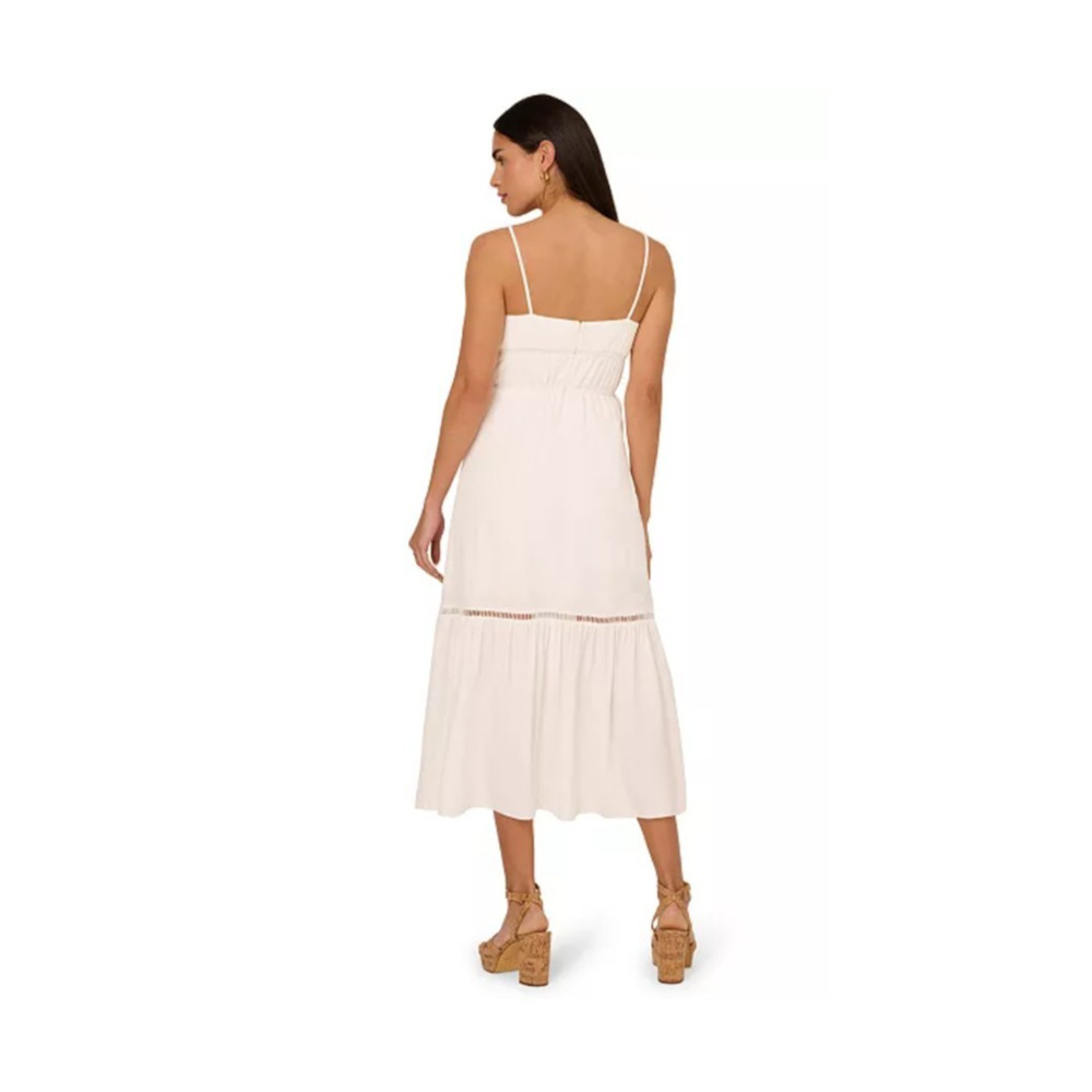 Adrianna Papell Sweetheart Lace Midi Dress Size 8 Wedding Shower Bridal NEW - Picture 2 of 8